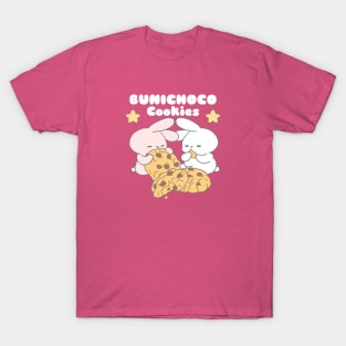 Cute Bunnies Enjoying Chocolate Cookies T-Shirt